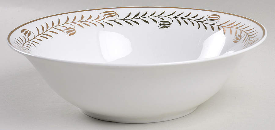 Golden Wreath 9" Round Vegetable Bowl by Martha Stewart-1