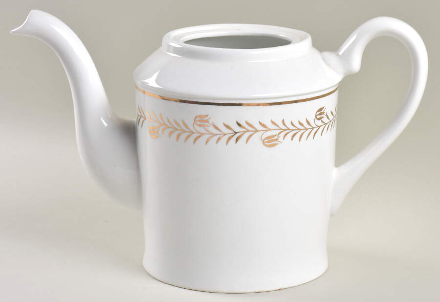 Golden Wreath Teapot No Lid by Martha Stewart-1
