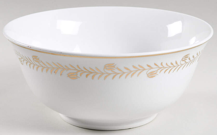 Golden Wreath 8" Round Vegetable Bowl by Martha Stewart-1