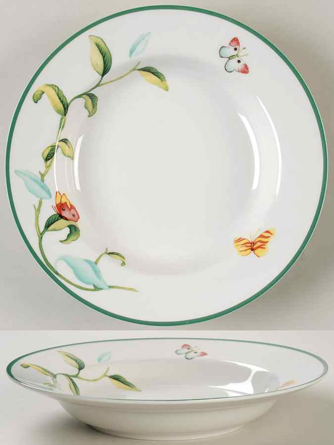 Butterfly Garden Large Rim Soup Bowl by Martha Stewart-1