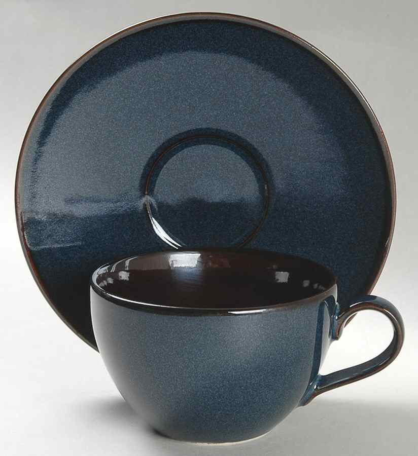 Sedona Blue Flat Cup & Saucer Set by Mikasa-1