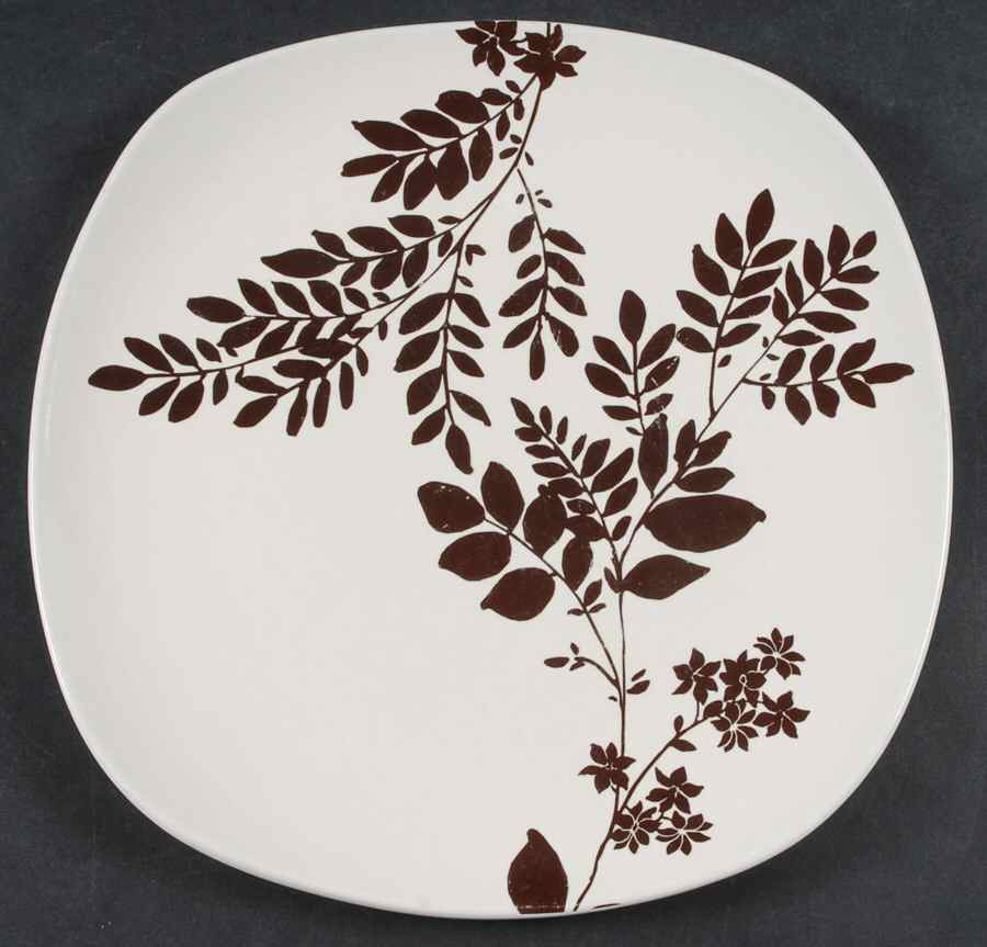 Brown Branch Silhouette Dinner Plate by Martha Stewart-1