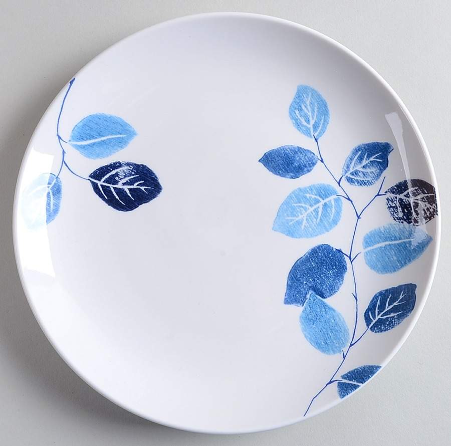 Blue Leaf Stamp Salad Plate by Martha Stewart-1