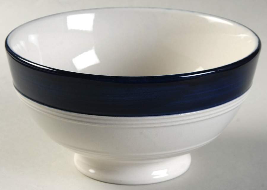 Cobalt Banded Bistro Soup/Cereal Bowl by Martha Stewart-1