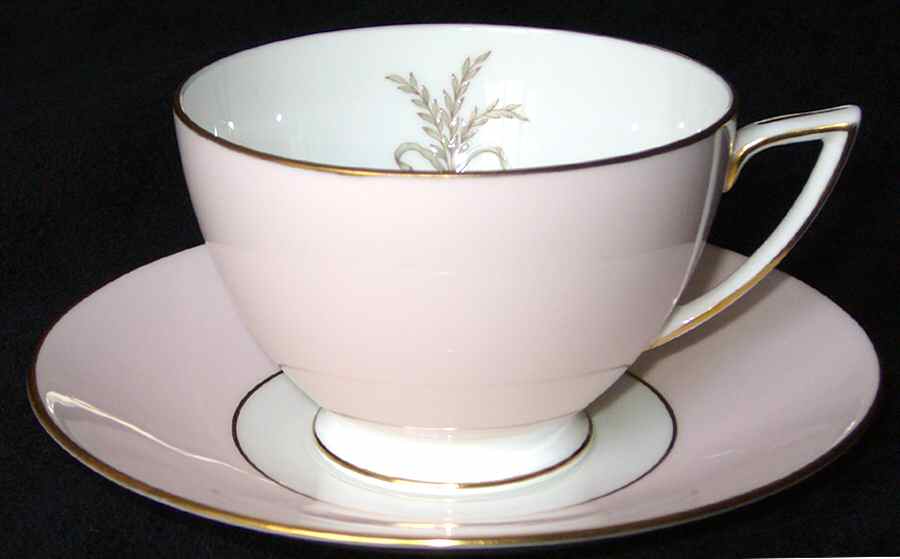 Ardsley Pink Footed Cup & Saucer Set by Minton-1