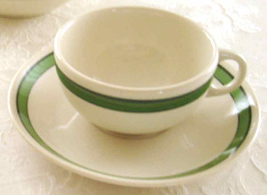 MYR46 Footed Cup & Saucer Set by Mayer (American)-1