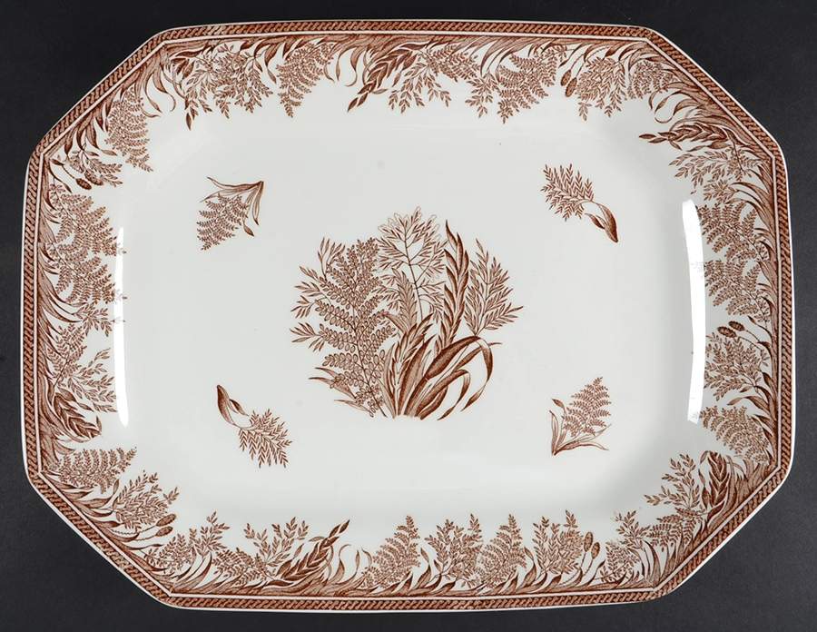 Danish Fern 15" Oval Serving Platter by Martha Stewart-1