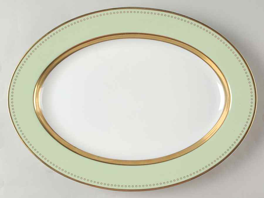Carolina Verde 14" Oval Serving Platter by Marc Blackwell-1