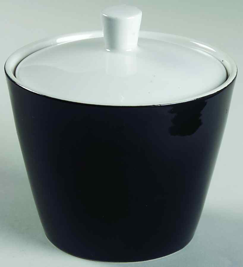 Black Sugar Bowl & Lid by Mikasa-1