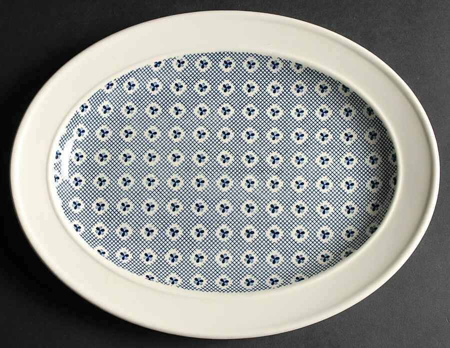 Tapestry Blue 11" Oval Serving Platter by J & G Meakin-1