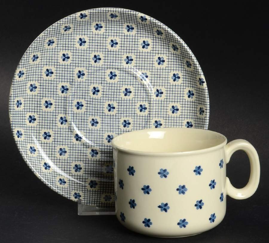 Tapestry Blue Flat Cup & Saucer Set by J & G Meakin-1