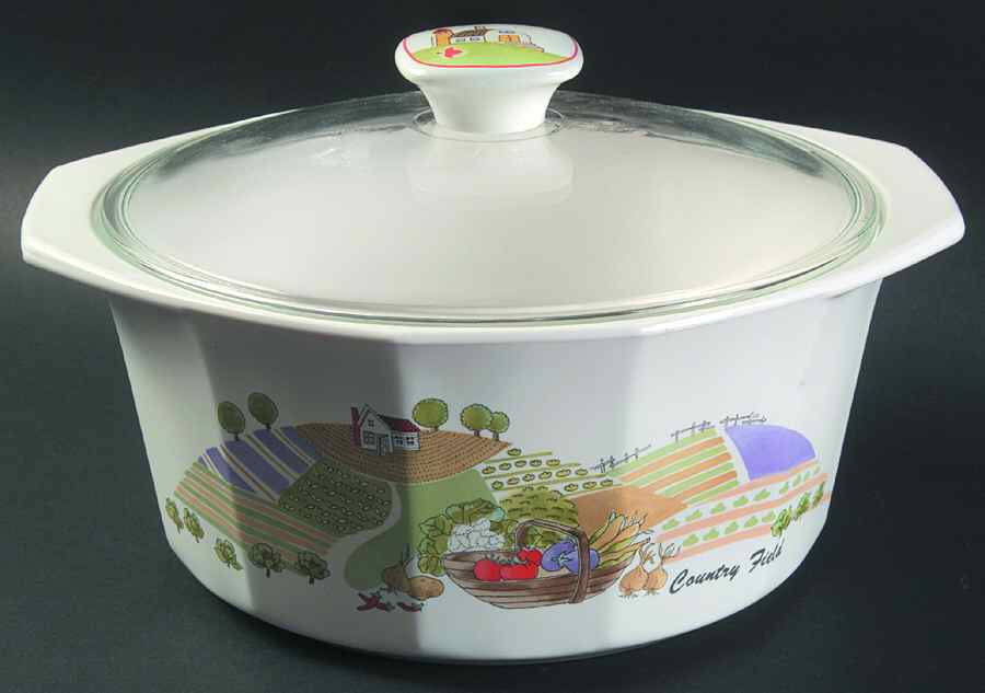 Country Field 2 Qt Round Covered Casserole by Mikasa-1