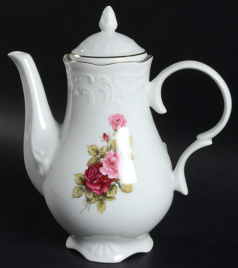 Vienna Rose Coffee Pot & Lid by Menuet (Poland)-1