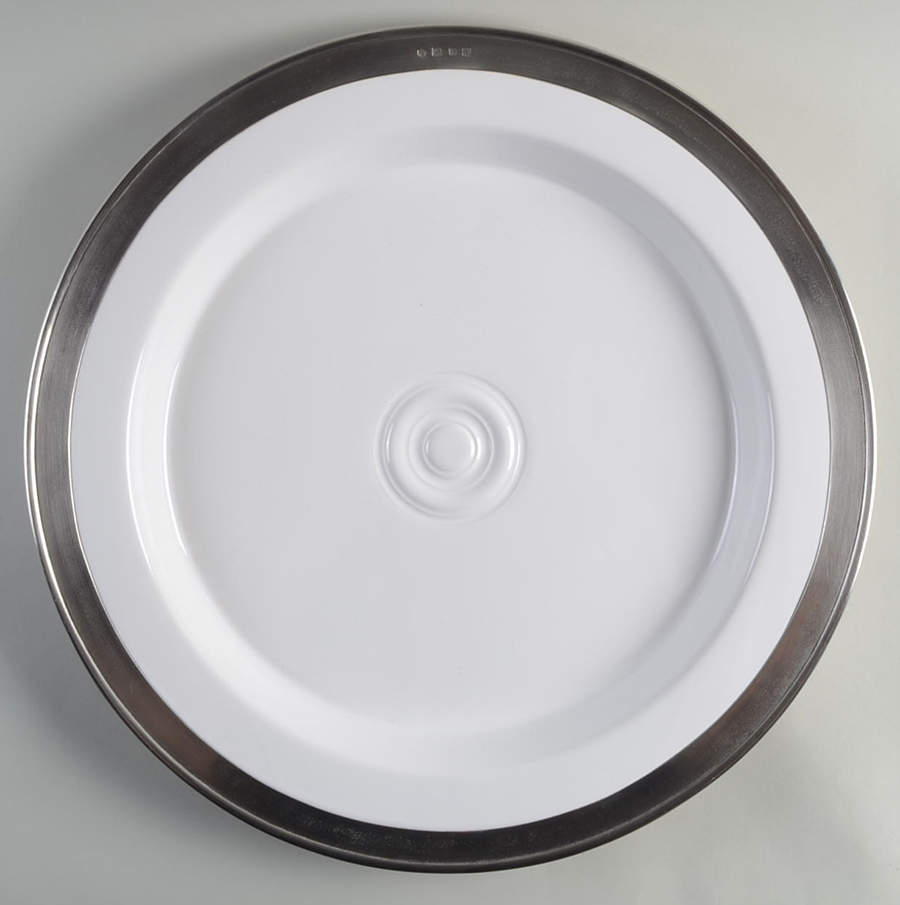Convivio White 18" Chop Plate (Round Platter) by Match Pewter-1