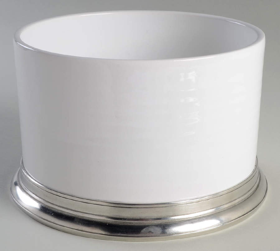 Convivio White Cookie Jar No Lid by Match Pewter-1