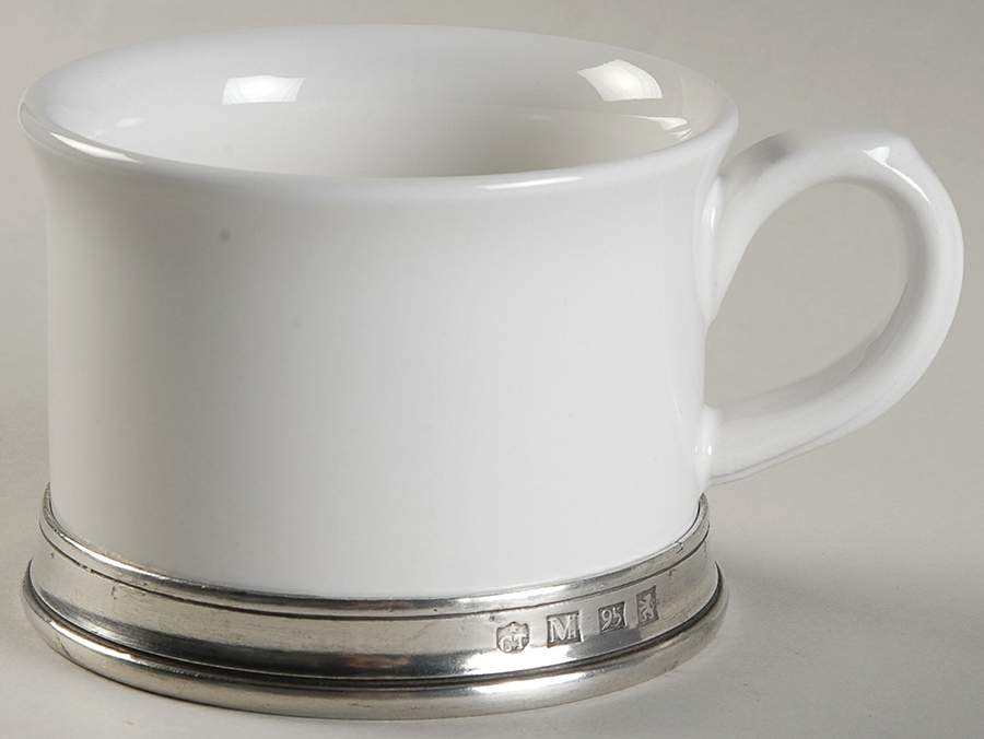 Convivio White Flat Cup by Match Pewter-1