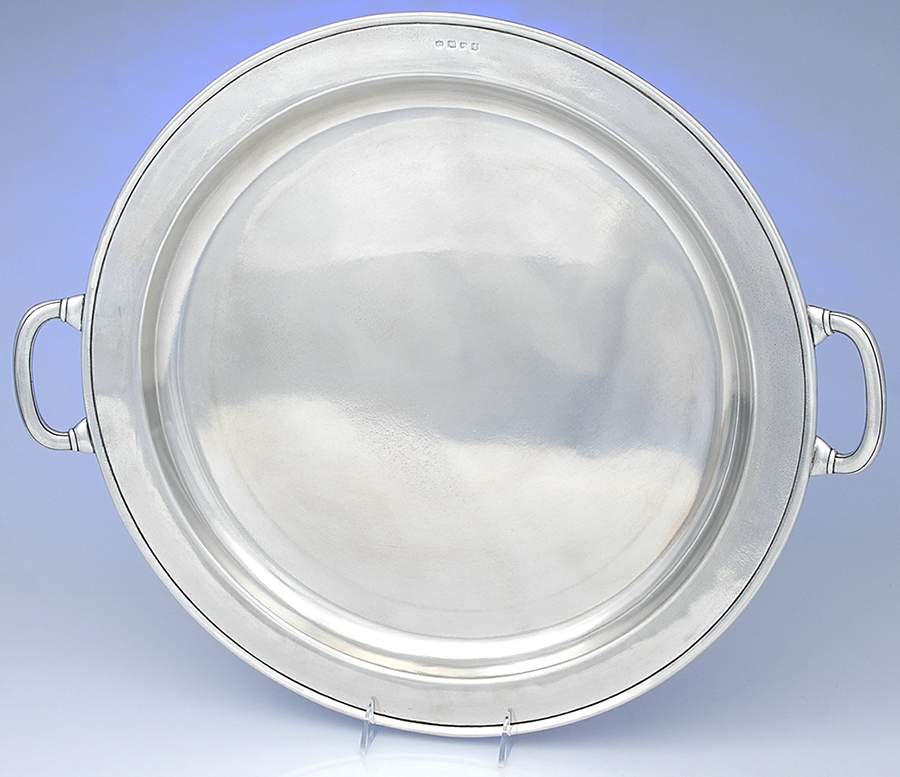 Convivio White Round Pewter Platter No Casserole Insert by Match Pewter-1