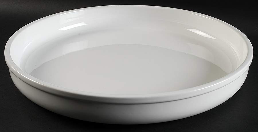Convivio White Casserole Insert for Round Pewter Platter by Match Pewter-1