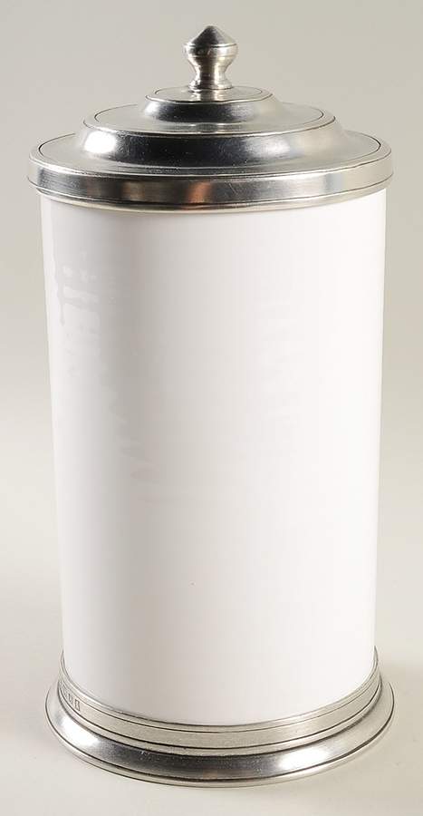 Convivio White Large Canister & Lid by Match Pewter-1