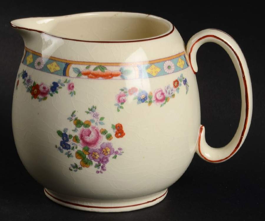 Richmond (Cream Background) 16 Oz Jug by J & G Meakin-1