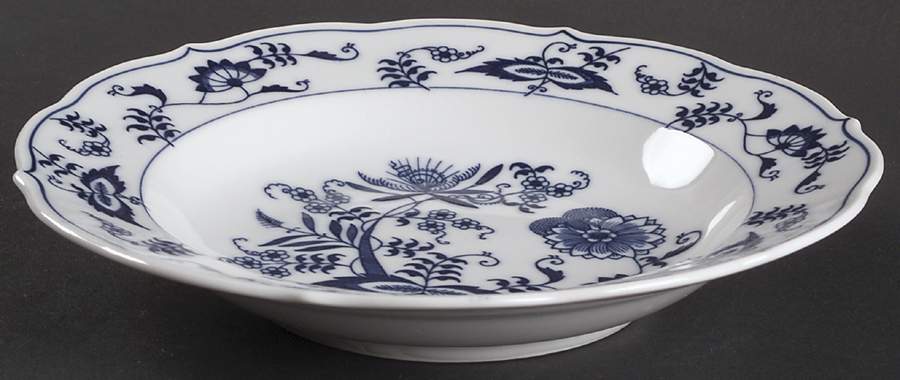 Blue Danube (Blue Design) Rim Soup Bowl by Mascot (Japan)-1