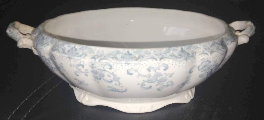 Alhambra (Blue) Round Vegetable No Lid by John Maddock & Sons-1