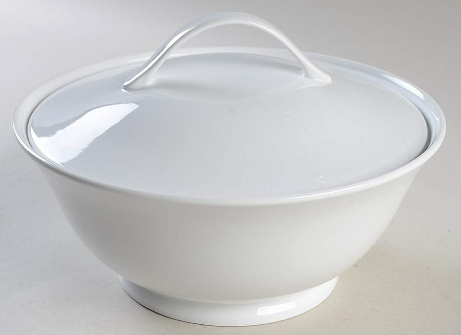 Kensington (Whiteware) Round Covered Vegetable by Martha Stewart-1