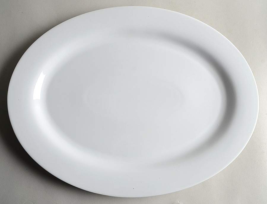Kensington (Whiteware) 16" Oval Serving Platter by Martha Stewart-1
