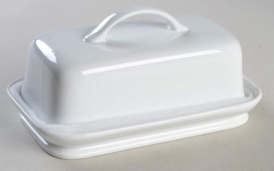 Kensington (Whiteware) 1/4 Lb Covered Butter by Martha Stewart-1
