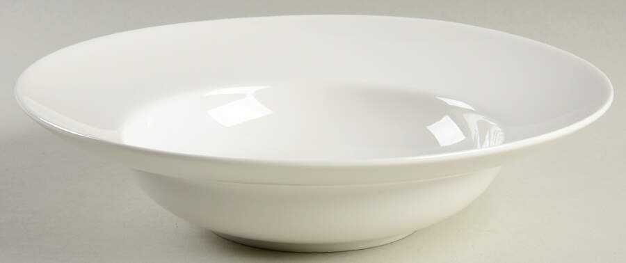 Kensington (Whiteware) 9" Individual Pasta Bowl by Martha Stewart-1