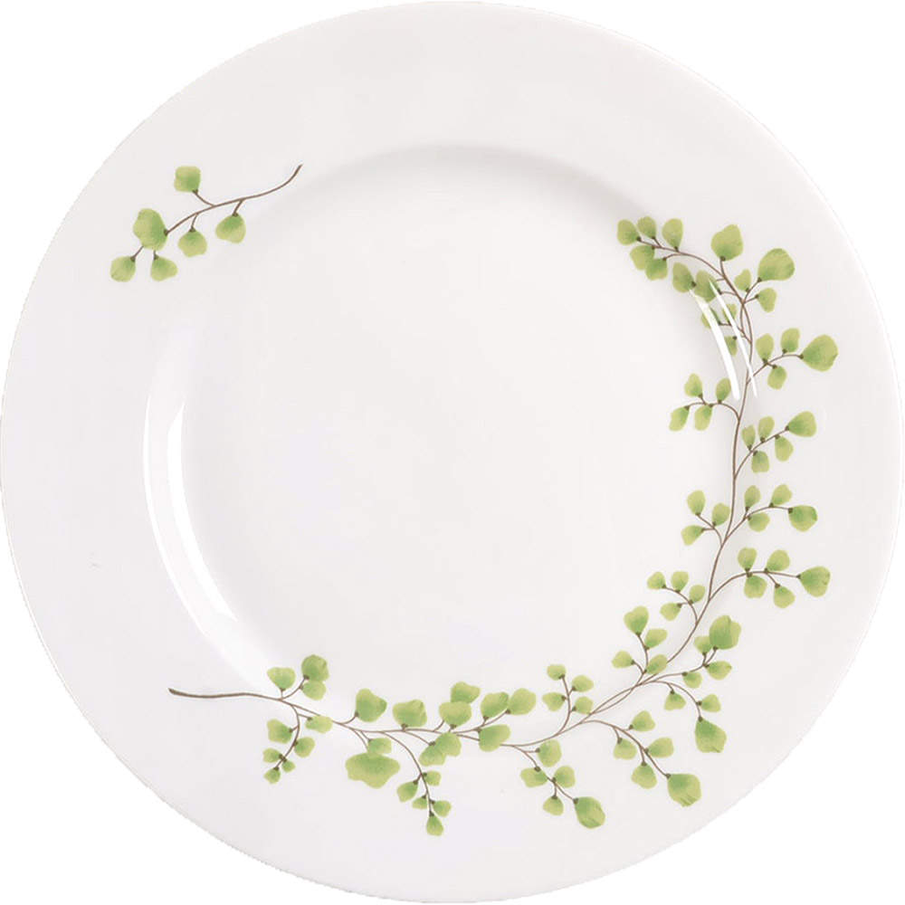 Maidenhair Fern Green Dinner Plate by Martha Stewart-1