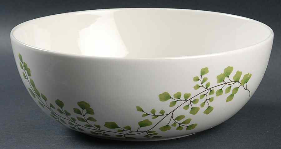 Maidenhair Fern Green 9" Salad Serving Bowl by Martha Stewart-1