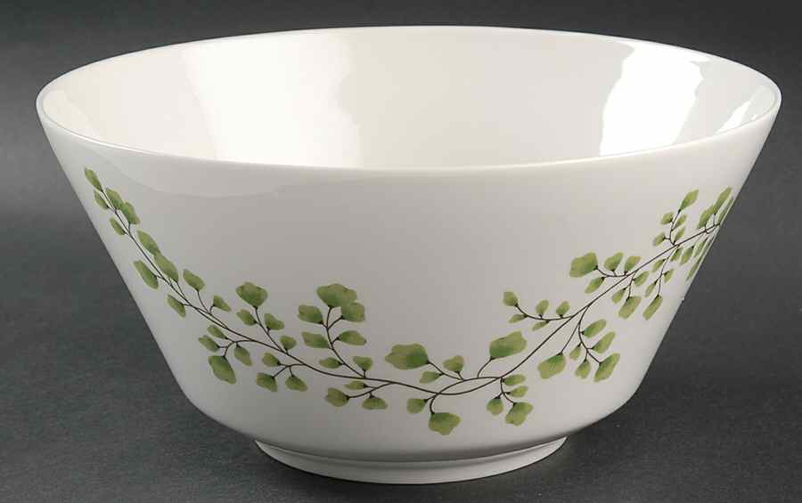 Maidenhair Fern Green 9" Salad Serving Bowl by Martha Stewart-1