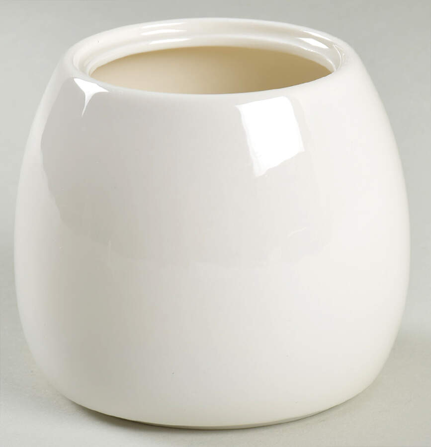 Whiteware (Serveware) Sugar Bowl No Lid by Martha Stewart-1