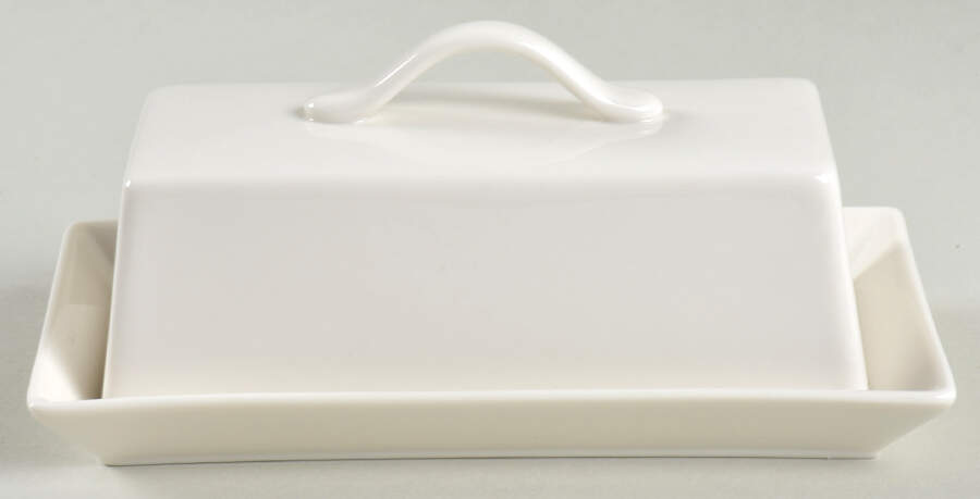 Whiteware (Serveware) 1/4 Lb Covered Butter by Martha Stewart-1