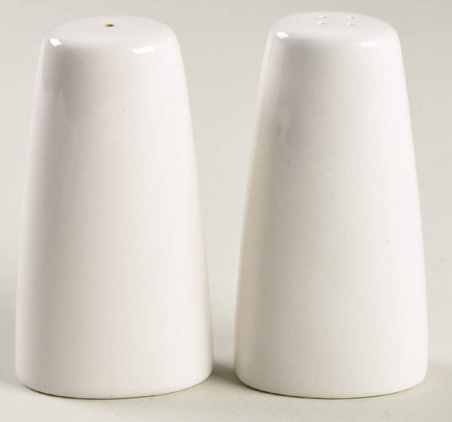 Whiteware (Serveware) Salt & Pepper Set by Martha Stewart-1