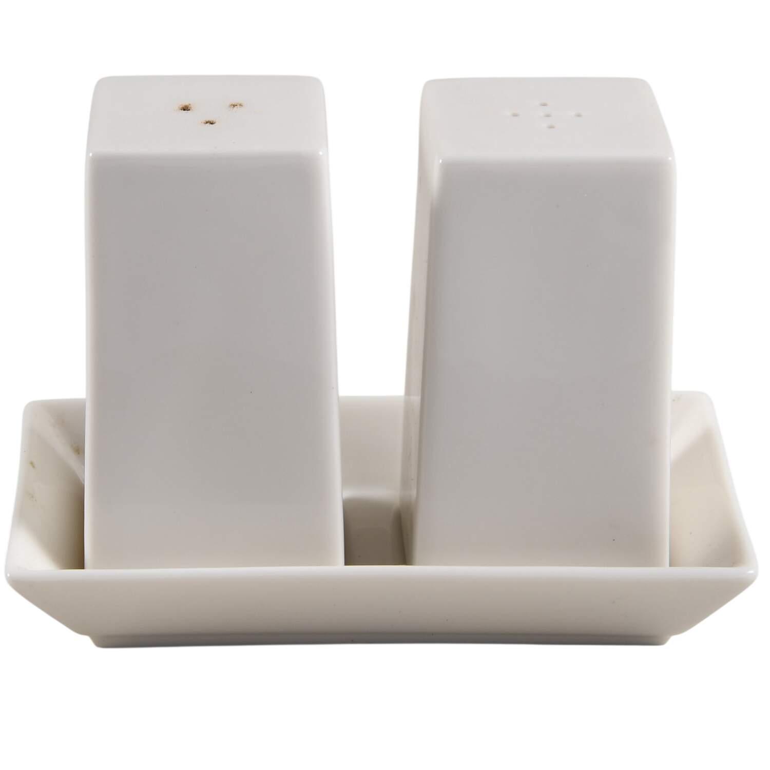 Whiteware (Serveware) (3 Pc) Salt & Pepper Tray Set by Martha Stewart-1