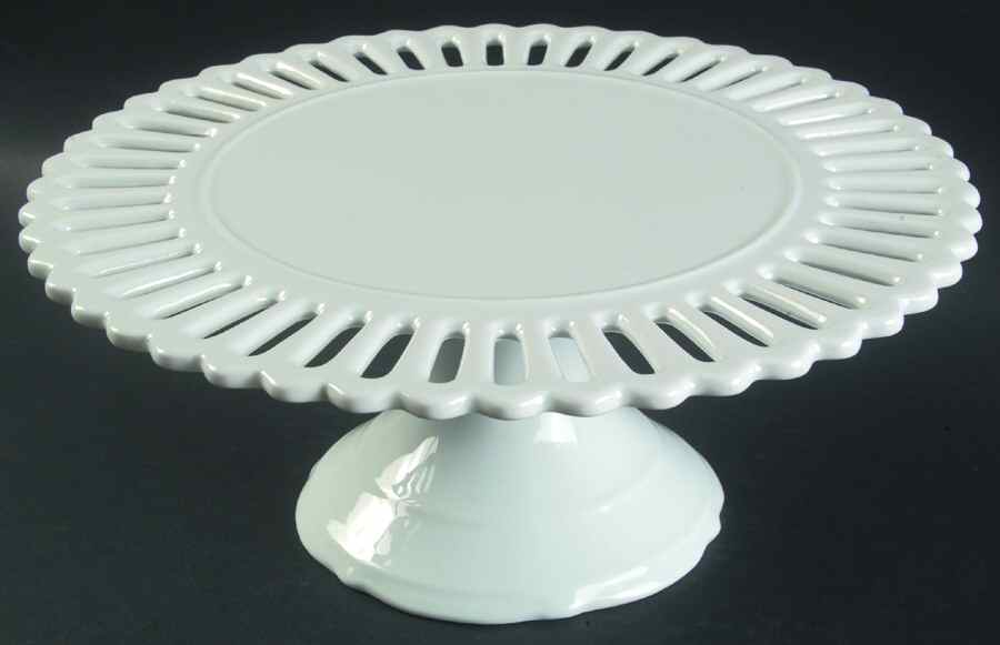 Bridal Lace Footed Cake Plate by Mikasa-1