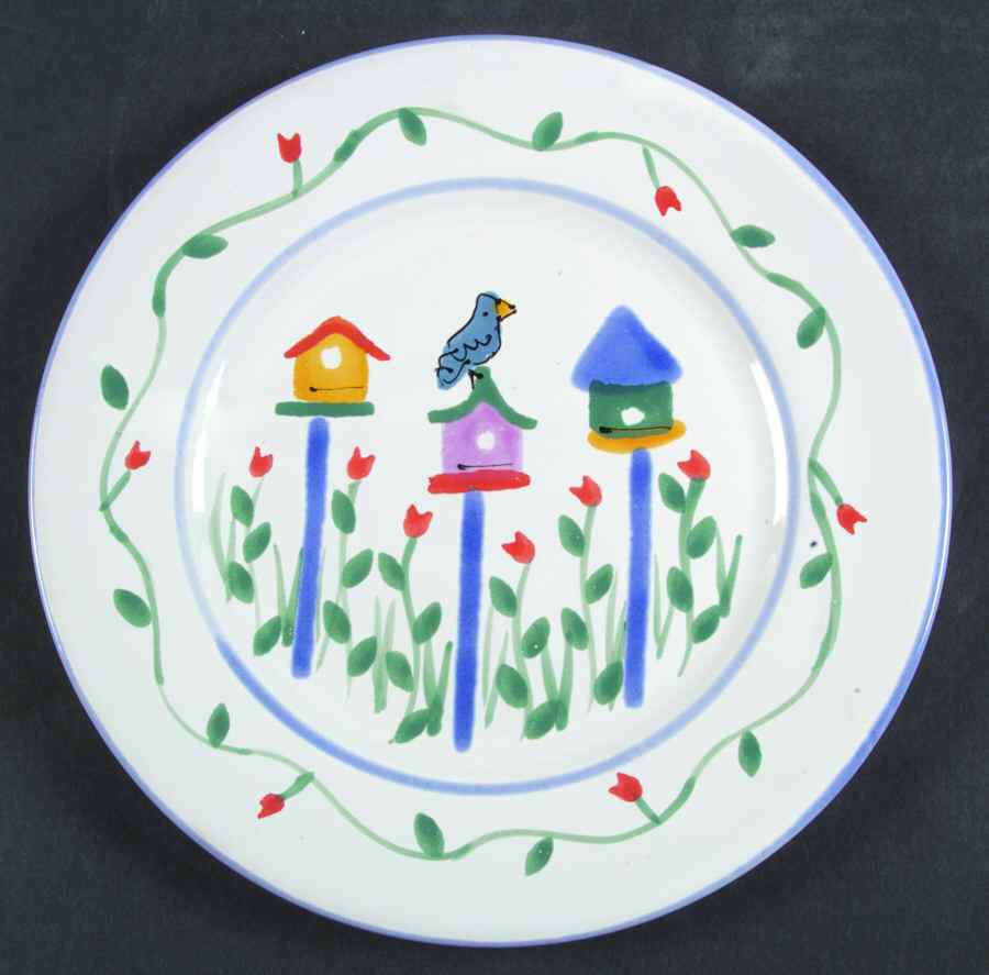 Birdhouse Salad/Dessert Plate by Mesa Intl-1