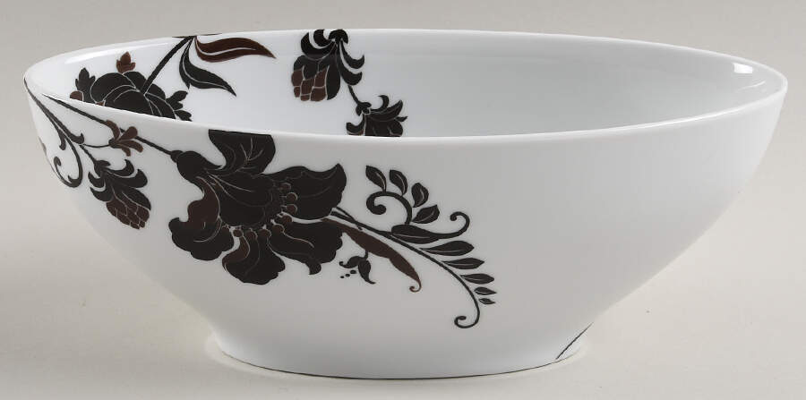 Cocoa Blossom 9" Oval Vegetable Bowl by Mikasa-1