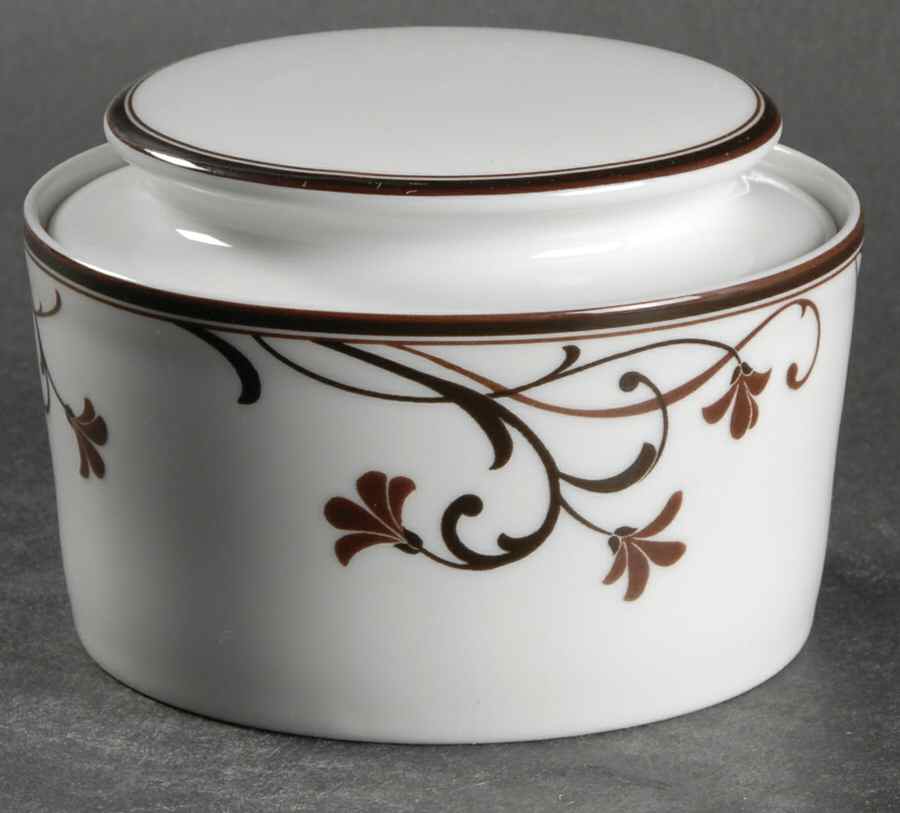 Cocoa Blossom Sugar Bowl & Lid by Mikasa-1