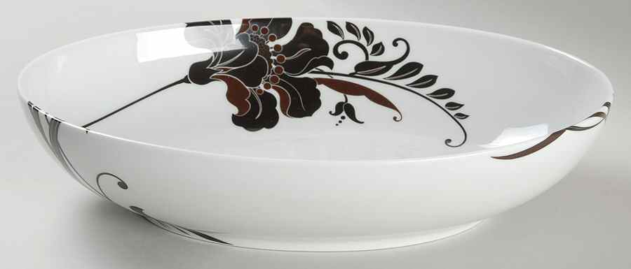 Cocoa Blossom 10" Oval Vegetable Bowl by Mikasa-1