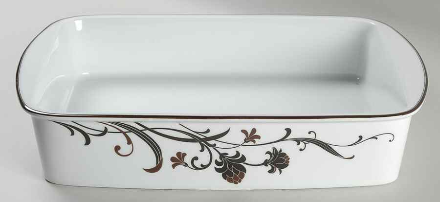 Cocoa Blossom 14" Rectangular Roaster by Mikasa-1