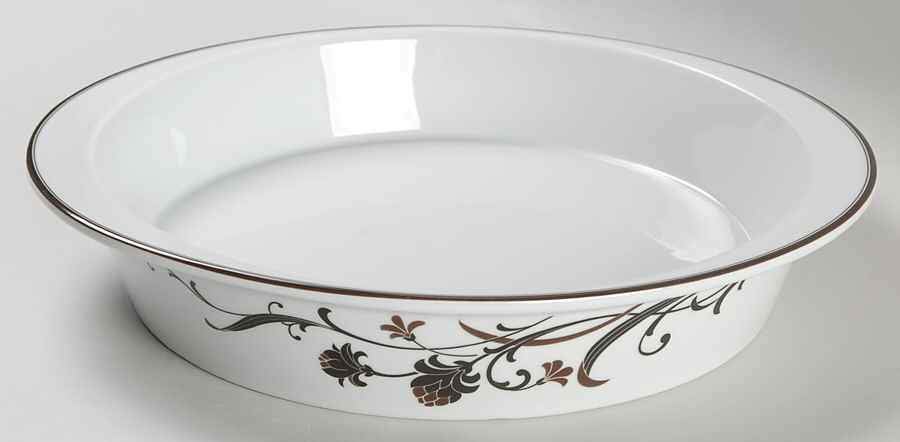 Cocoa Blossom 11" Deep Pie Serving Baking Plate by Mikasa-1