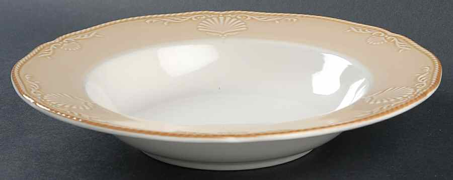 South Hampton Beige Large Rim Soup Bowl by Mikasa-1