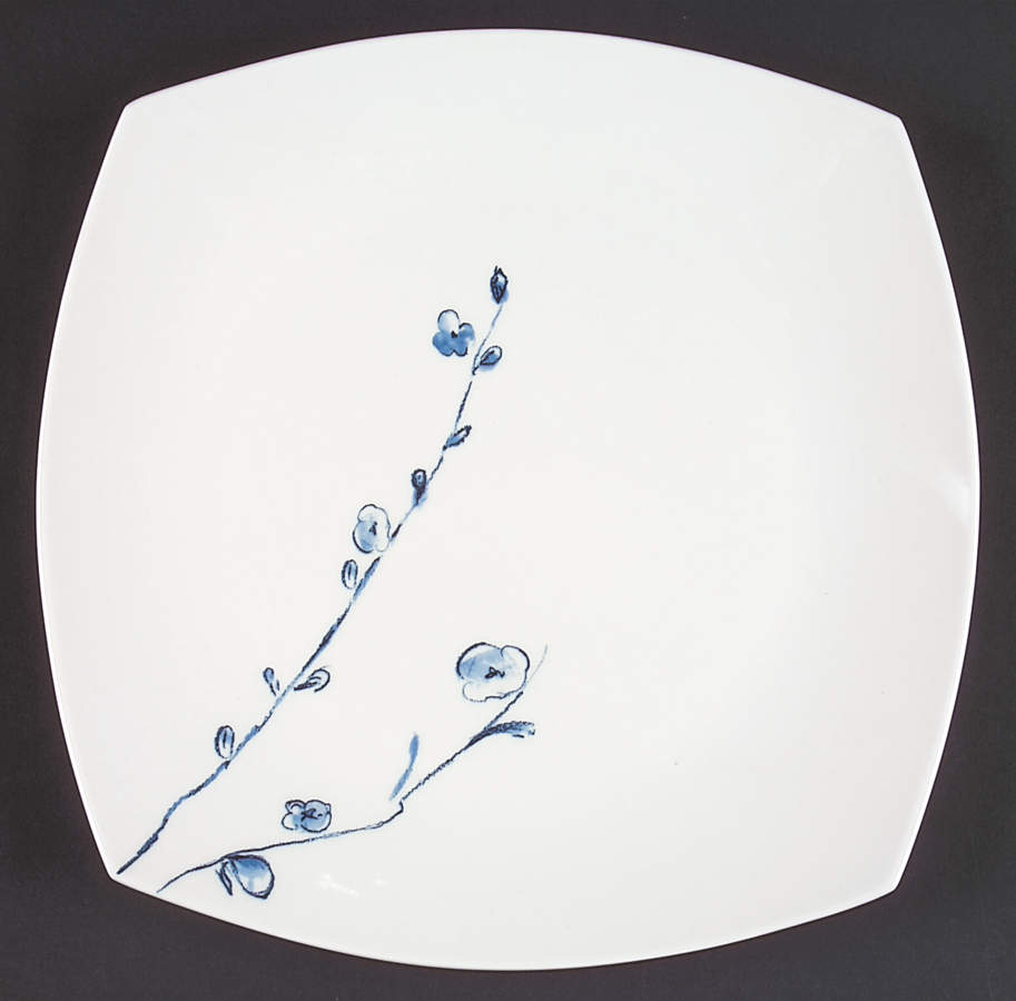 Wispy Floral Square Dinner Plate by Mikasa-1