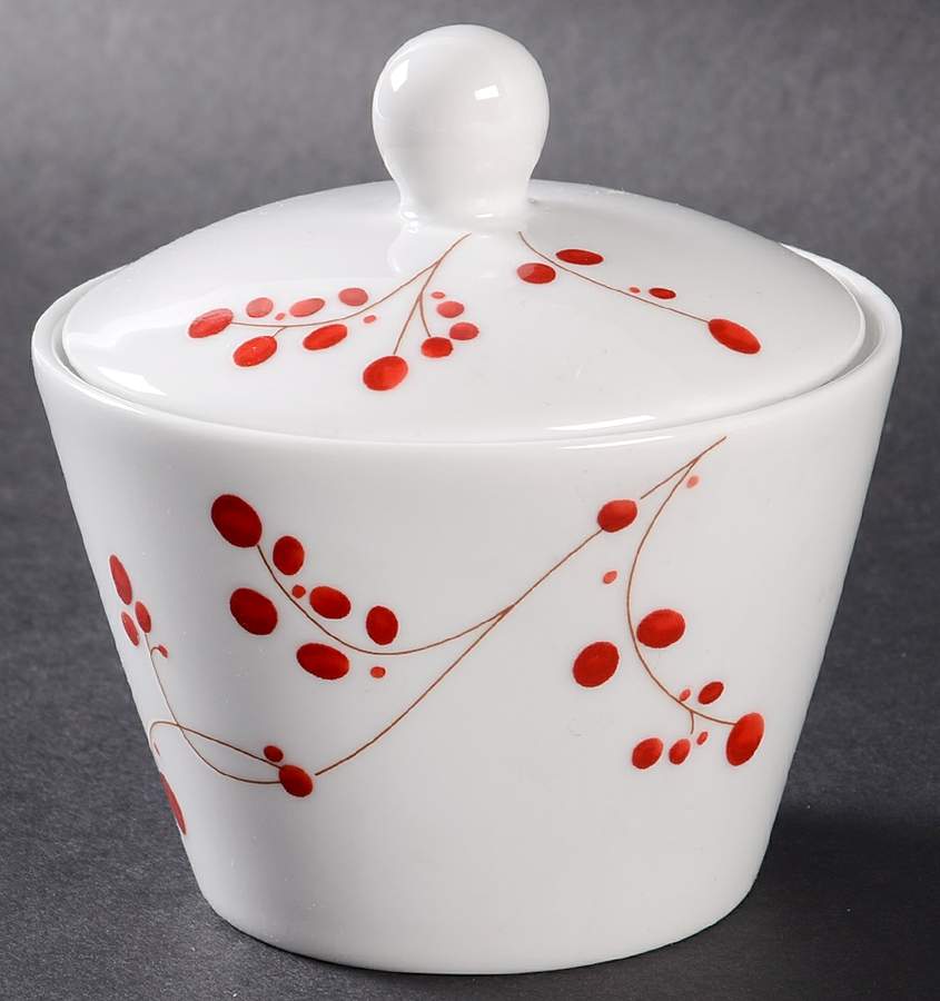 Red Berries Sugar Bowl & Lid by Mikasa-1