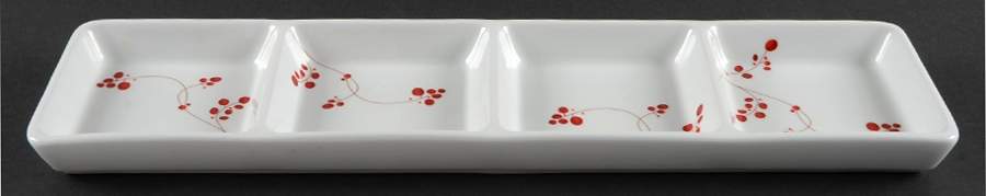 Red Berries 4 Section Condiment Tray by Mikasa-1