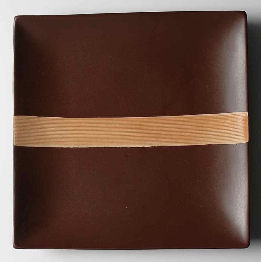 Bamboo Brown Square Dinner Plate by Mikasa-1