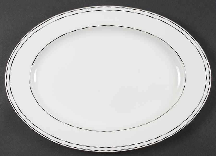 Chelsea Platinum 16" Oval Serving Platter by Mikasa-1